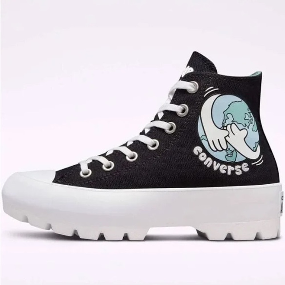 Black platform converse